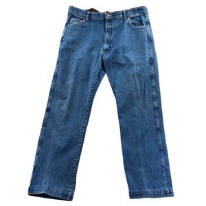 Wrangler Men's Jeans Size 40x32 Straight Leg Regular Fit Blue Denim Classic Casu